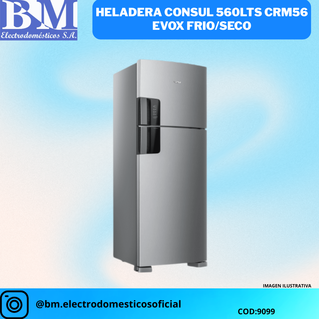 HELADERA CONSUL 560LTS CRM56 EVOX FRIO/SECO