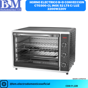 Horno Eléctrico B&D CTO300-CL Inoxidable 52L