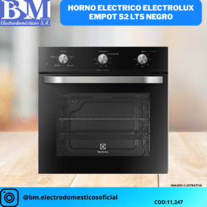 Horno Eléctrico Electrolux Empot 52 Lts Negro