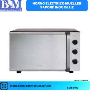 Horno Eléctrico Mueller Sapore Inox con Luz