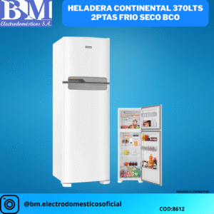 HELADERA CONTINENTAL 370LTS - Frío Seco y Elegancia
