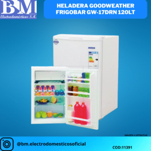 HELADERA GOODWEATHER FRIGOBAR GW-17DRN 120LT