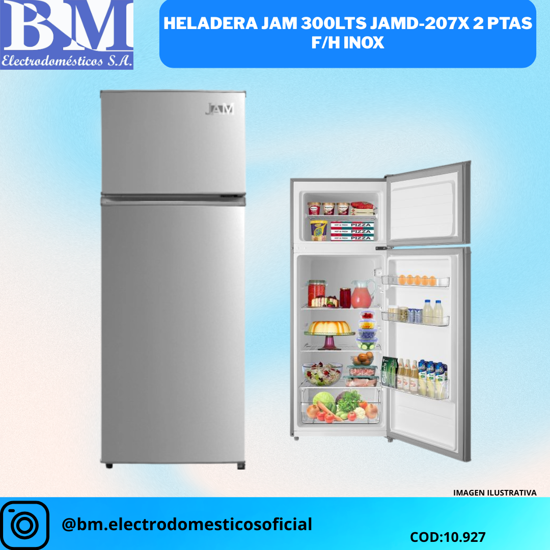 HELADERA JAM 300LTS JAMD-207X