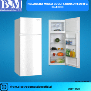 Heladera Midea 300Lts Mod. DRT294FG Blanco