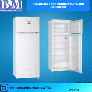 HELADERA TOKYO MOD.MAGNA 300 F/HUMEDO